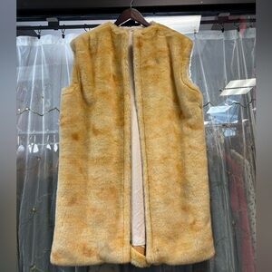 boheme goods vintage 70s light faux fur vest gilette bohemian